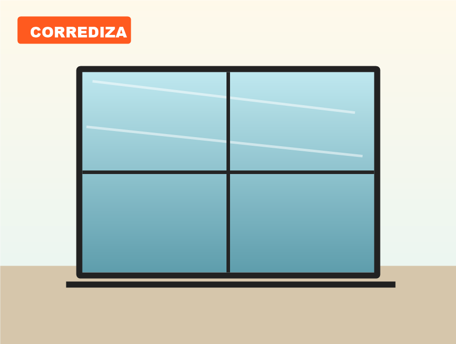 Puerta corrediza de cristal y aluminio